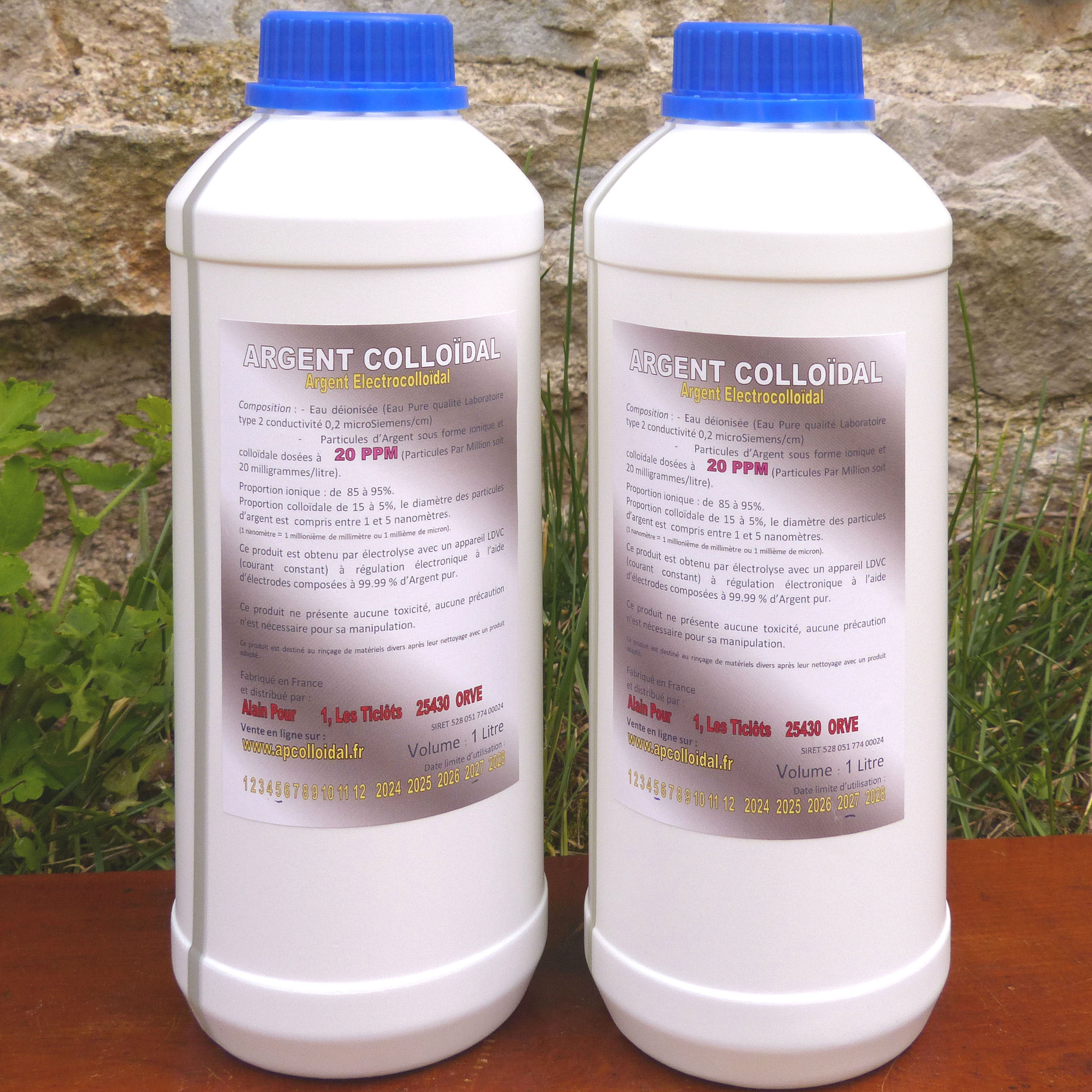 Argent Colloïdal 20 PPM 2 Bouteilles 1 litre