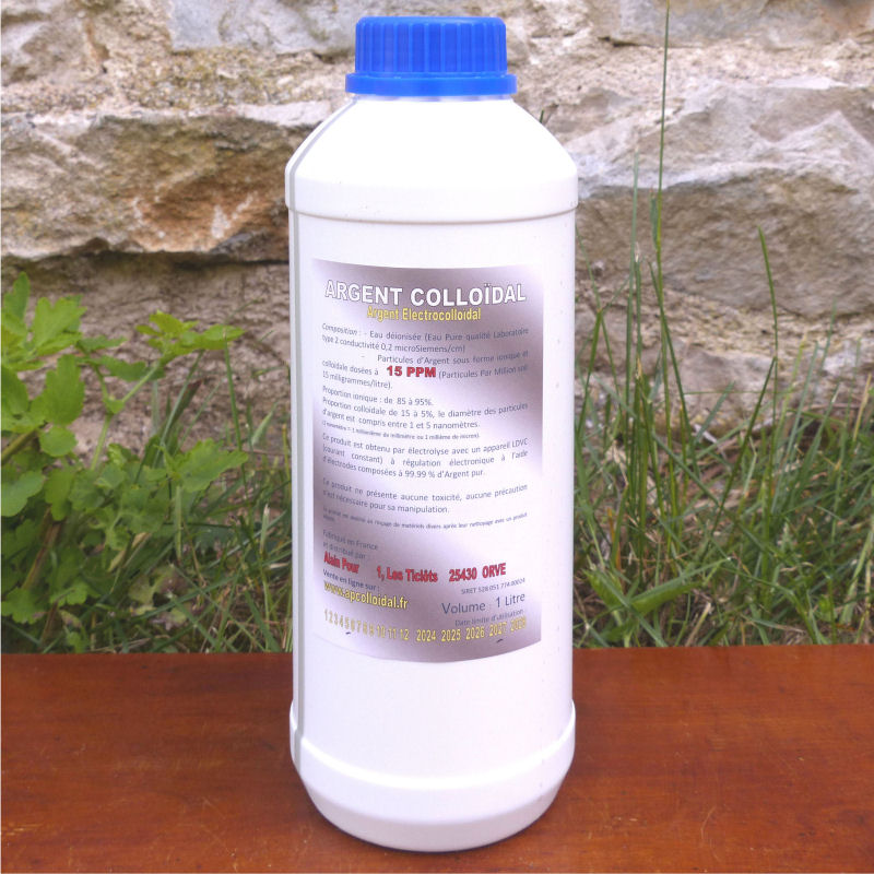 Argent Colloïdal 15 PPM 1 litre